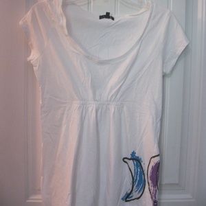 Hurley Tunic Top Coverup Med White